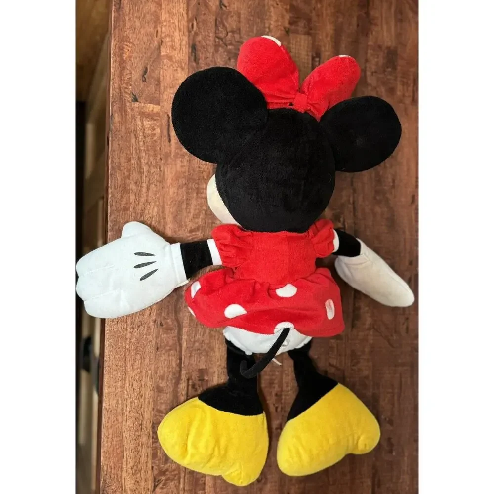 Disney Store Minnie Mouse Mini Bean Bag Plush 20”- Red and Black Doll Soft Toy